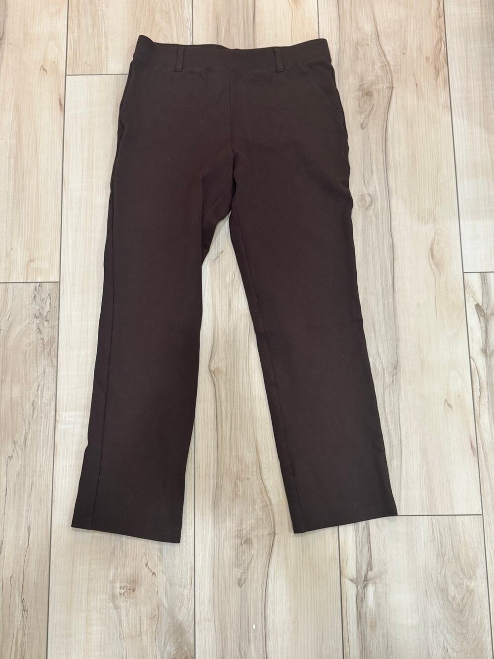 Women's Brown Espresso Career Stretch Dress Pants Quince Small